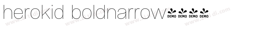 herokid boldnarrow字体转换